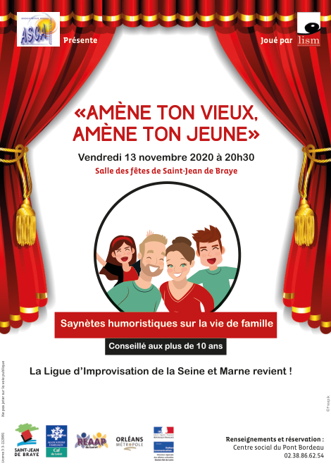 Affiche de la pièce de théâtre Amène ton vieux, amène ton jeune