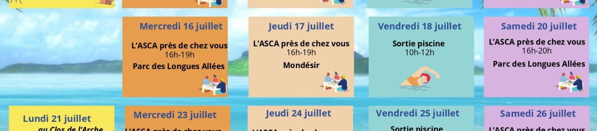Découvrez le programme de l’été du Clos de l’Arche !