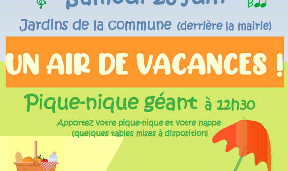 Le samedi 26 juin, dans les Jardins de la Commune « Un air de vacances »